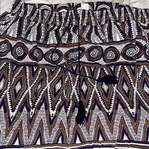 Tribal Print Maxi Skirt